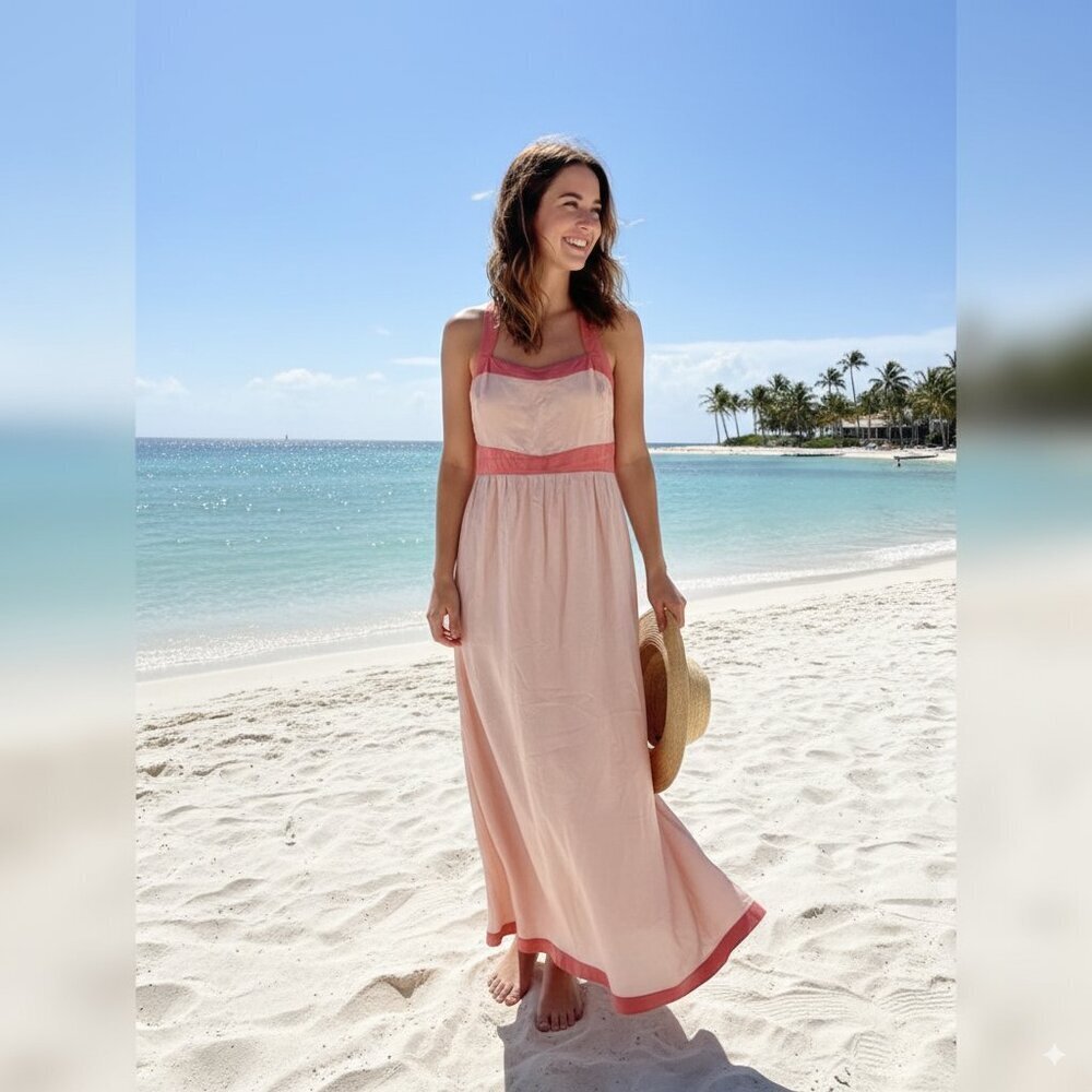 Sancia Bethanny Maxi Dress in Aperol Size Small NWT